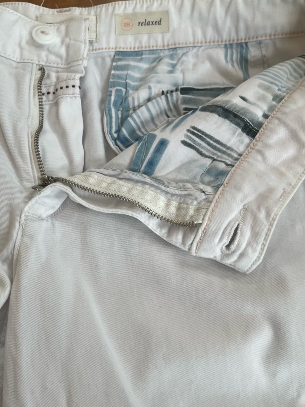 Chino Anthropologie Crisp Cotton Business Casual Crisp White High Rise Trouser - Picture 11 of 13